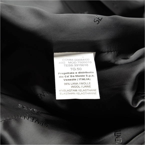 SEVENTY Womens Single-Breasted Woven Blazer Black Size IT 50 - Picture 7 of 10